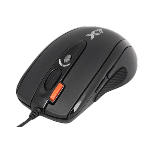 Mouse optic USB A4TECH X7 Oscar Black (X-710MK), wired cu 7 butoane si 1 rotita scroll, rezolutie ajustabila 1000-2000dpi - imagine 2