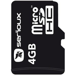 Card Serioux microSDHC 4GB Clasa 4 + Adaptor SD SFTF04AC04