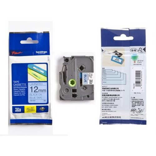 Banda Laminată Brother TZE531 12mm Negru Pe Albastru