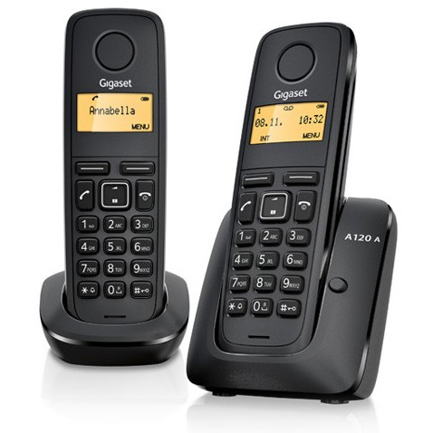 Telefon fix A120 Duo fara fir Negru thumbnail