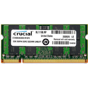 Memorie laptop Crucial 2GB DDR2 800MHz CL6