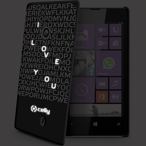 Husa Protectie Spate Celly Clove321Bk Hidden Message neagra pentru Nokia Lumia 520