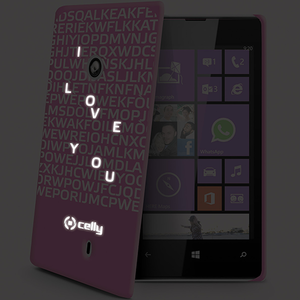Husa Protectie Spate Celly Clove321Fs Hidden Message roz pentru Nokia Lumia 520