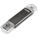 Memorie USB Hama Laeta Twin 16GB Grey