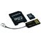 Card Kingston Micro SDHC 16GB Clasa 4 + SD Adapter + USB Reader MBLY4G2/16GB