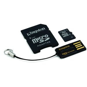 Card Kingston Micro SDHC 8GB Clasa 4 + SD Adapter + USB Reader MBLY4G2/8GB
