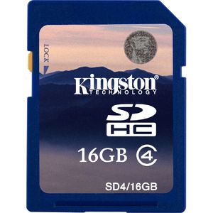 Card Kingston SDHC 16GB Clasa 4 SD4/16GB