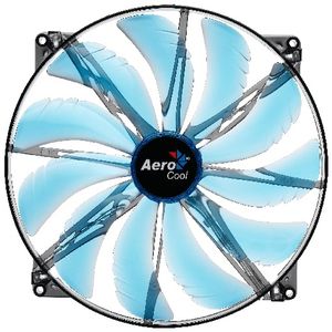 Ventilator Aerocool Silent Master Blue LED 200 mm