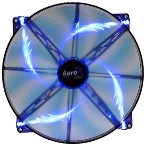 Ventilator Aerocool Silent Master Blue LED 200 mm
