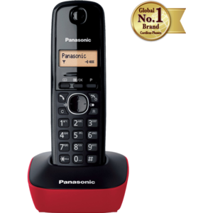 Telefon fara fir DECT Panasonic KX-TG1611FXR CallerID Rosu/Negru