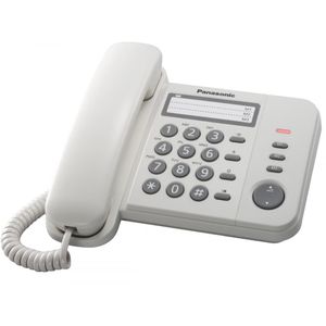 Telefon Analogic cu Fir Panasonic KX-TS520FXJ cu Memorie Alb