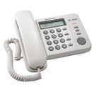 Telefon Analogic cu Fir Panasonic KX-TS560FXW Display LCD Caller ID Alb
