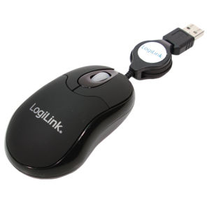 Mouse Logilink Mini Optica Black