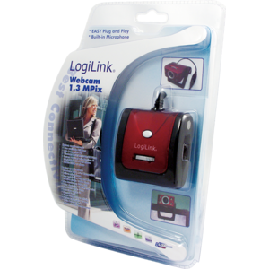 Camera web Logilink 1.3 MP USB 2.0 Red