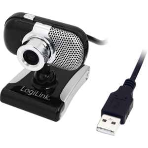 Camera web Logilink 2 MP USB 2.0 HD Silver Black