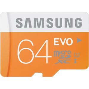 Card Samsung microSDXC Evo 64GB Class 10 UHS-1 cu adaptor SD