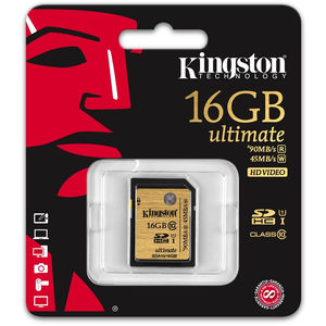 Card Kingston SDHC Ultimate 16GB Class 10 UHS-I