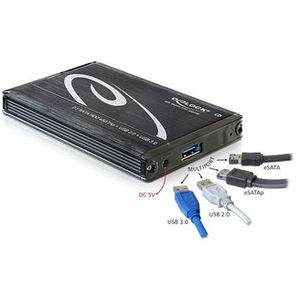 Rack HDD Delock Multiport 2.5 inch SATA USB 3.0 eSATA Black