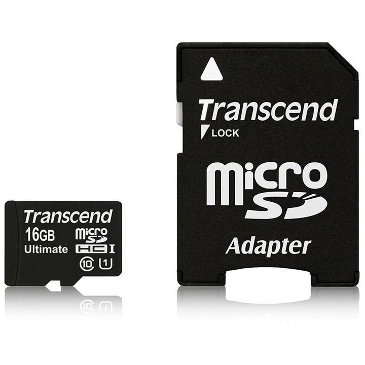 Card Transcend microSDHC 16GB Clasa 10 UHS-I 600x cu adaptor SD - imagine 2