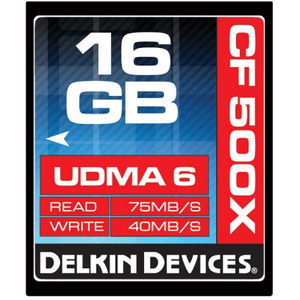 Card Delkin Compact Flash 16GB 500x UDMA 6