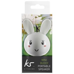 Boxa portabila KitSound Mini Buddy Bunny 2W white