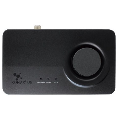 Placa de sunet Xonar U5 Procesor audio C-Media CM6631A High-Definition Compatibilitate bus USB Sonic Studio Negru