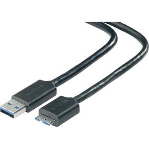 Cablu de date Belkin F3U166CP1.8M black USB3.0 - microUSB 3.0 - 1.8m