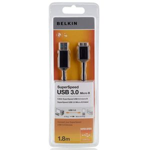Cablu de date Belkin F3U166CP1.8M black USB3.0 - microUSB 3.0 - 1.8m