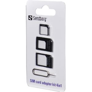 Adaptor SIM Sandberg Kit 4 in1 black