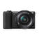 Aparat foto Mirrorless Sony Alpha A5100 24.3 Mpx WiFi NFC Black Kit 16-50mm