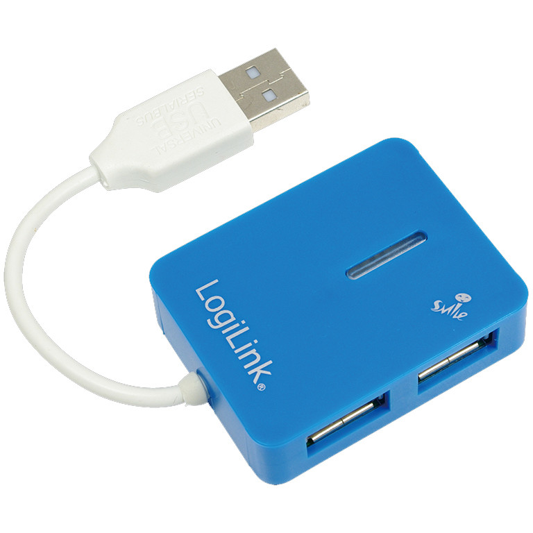 Hub USB UA0136 USB 2.0 4 porturi Smile Blue