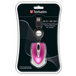 Mouse Verbatim 49021 Go Mini Travel roz