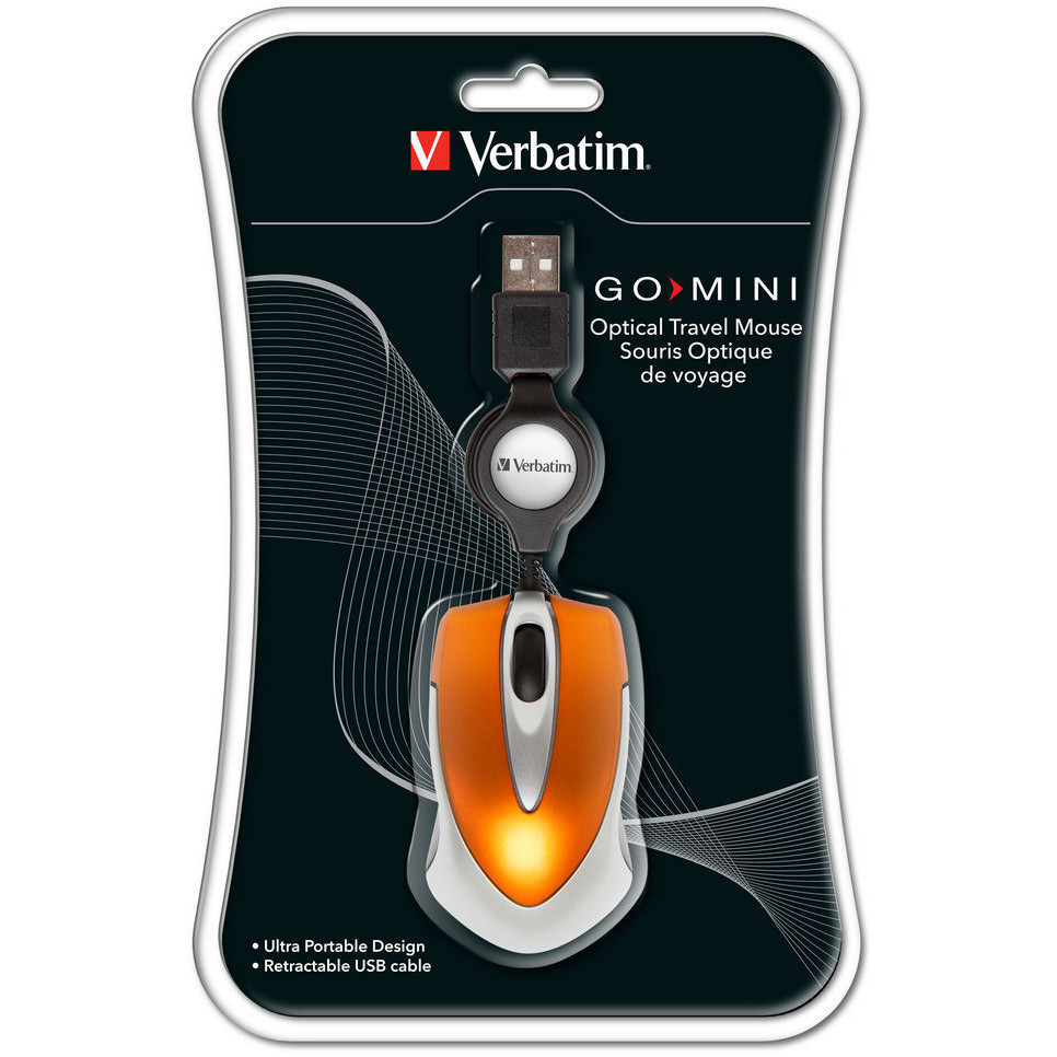 Mouse Verbatim 49023 Go Mini Travel portocaliu — imaginea 4
