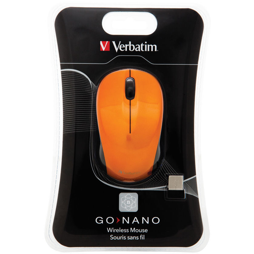 Mouse wireless Verbatim 49045 GO Nano Portocaliu — imaginea 5