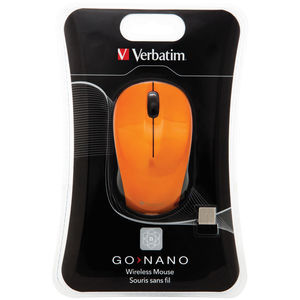 Mouse wireless Verbatim 49045 GO Nano Portocaliu