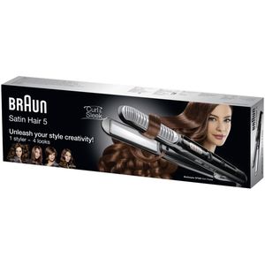 Placa de par Braun Satin Hair Multistyler ST550 200 grade negru / argintiu