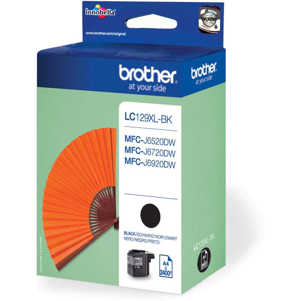 Cartus Cerneală Brother LC129XLBK 2400 Pagini Negru