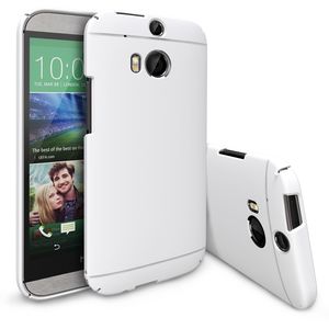 Husa Protectie Spate Ringke Slim alba plus folie protectie pentru HTC One M8