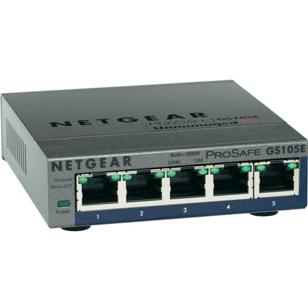 Switch NetGear GS105E-200PES 5 porturi x 10/100/1000 Mb/s - imagine 2