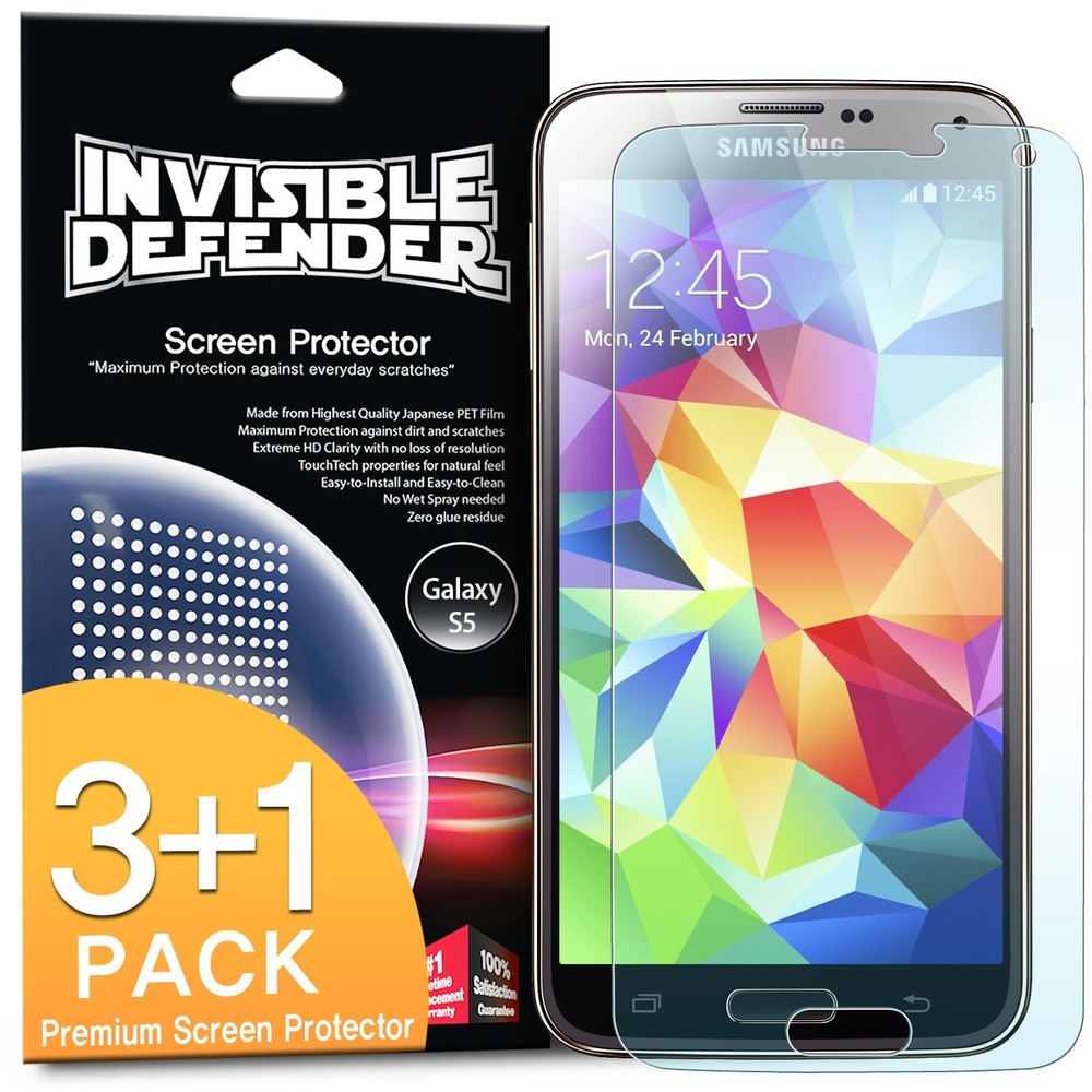 Folie protectie Invisible Screen Defender 3 bucati pentru Samsung Galaxy S5