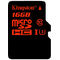 Card Kingston microSDHC 16GB Clasa 10 UHS-I U3 cu adaptor