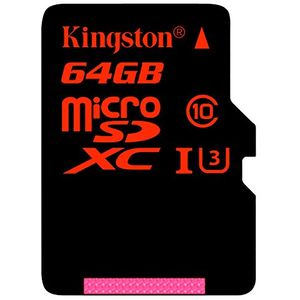 Card Kingston microSDXC 64GB Clasa 10 UHS-I U3 cu adaptor SD