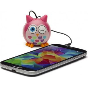 Boxa portabila KitSound Trendz Mini Buddy Owl 2 W pink