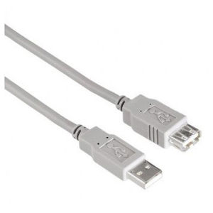 Cablu Hama tip USB cu extensie A-A  gri 1.8m