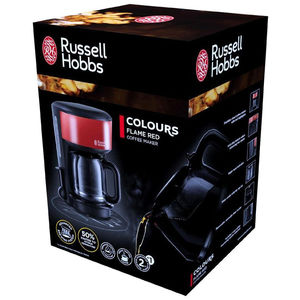 Cafetiera Russel Hobbs Colours Flame Red 1000W 1.25l negru / rosu