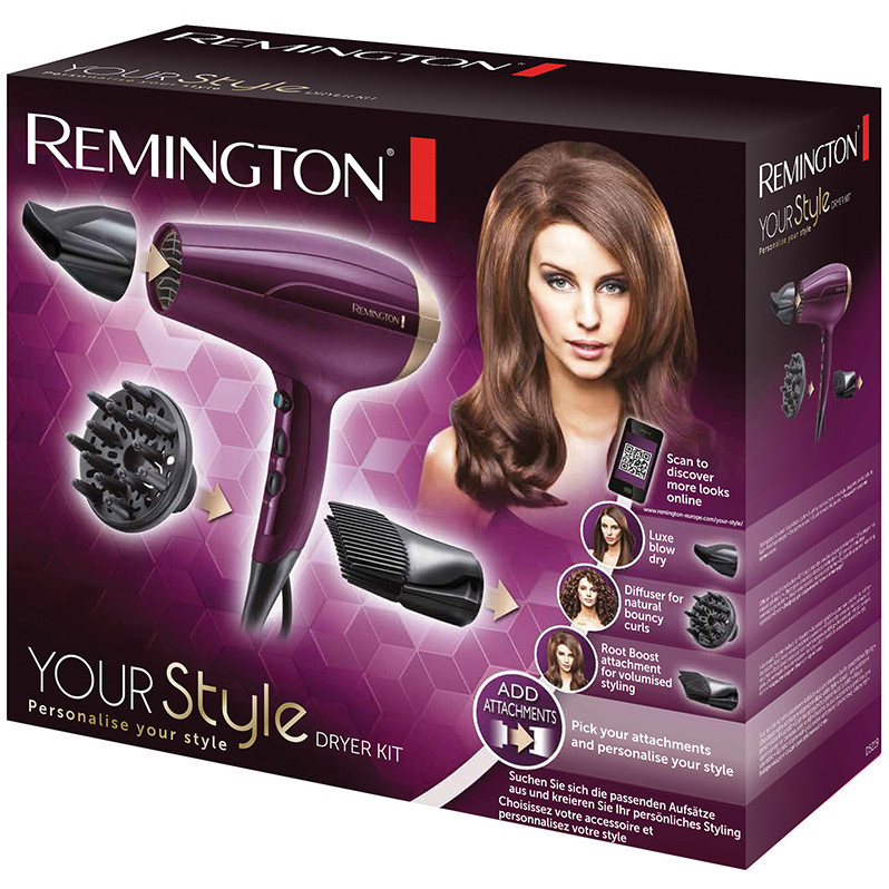 Uscător de Par Remington D5219 Your Style Dryer Kit 2300W mov / negru — imaginea 3