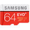Card Samsung microSDXC EVO Plus 64GB Clasa 10 UHS-I 80MB/s +Adaptor
