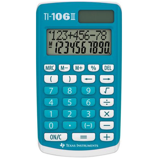 Calculator de birou TI-106 II 10 cifre albastru