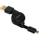 CU0090 USB 2.0 A Male - micro USB 2.0 B Male 0.75m negru