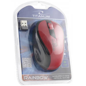 Mouse Esperanza TITANUM RAINBOW Optical Wireless TM114R Red